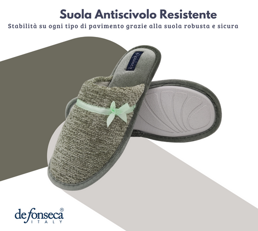 de fonseca Calde Ciabatte Uomo Donna, Pantofole Invernali Chiuse da Casa, Lavabili e per Ospiti