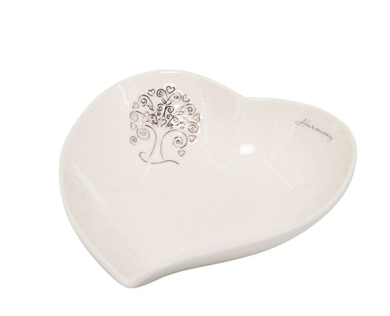 Matrimonio Harmony Piattino cuore albero  Porcellana