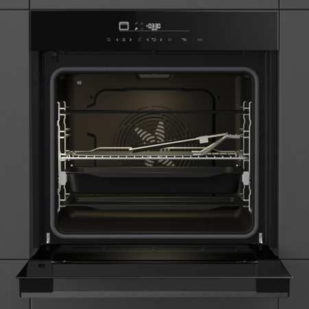 Hisense ho66f pizza chef forno pizza chef 350c, pirolitico, nero, 77 litri, wi-fi, classe a+