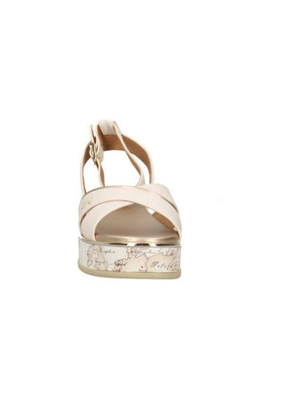 Alviero Martini 1° Classe Sandali platform con stampa Geo white