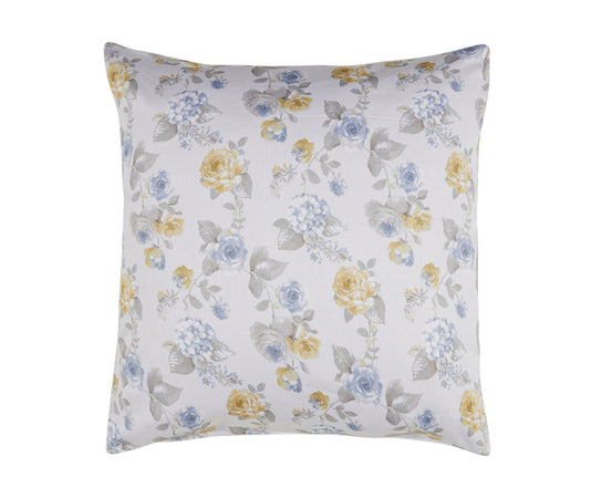 Cuscino arredo 40x40 cm in Raso di puro cotone Romance Azzurro - Vanita di raso