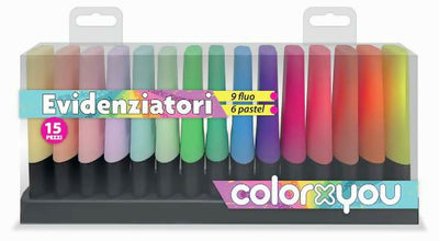 Colorxyou evidenziatore in deskset da 15colori new 24