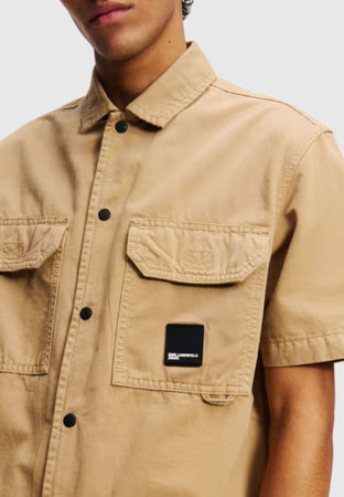 KARL LAGERFELD CAMICIA KLJ SS POCKET SHIRT da uomo