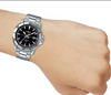 Orologio Casio per uomo, MTP-VD01D-1E2, quadrante nero con segna data, movimento al quarzo, impermeabile 50 metri