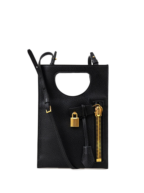 Tom Ford Mini Bag a Tracolla in Pelle Nera da donna