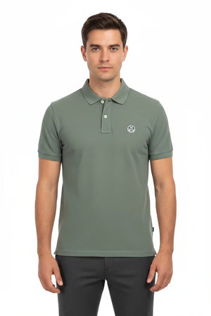 Polo North&Sails per uomo a manica corta cotone 100% due bottoni