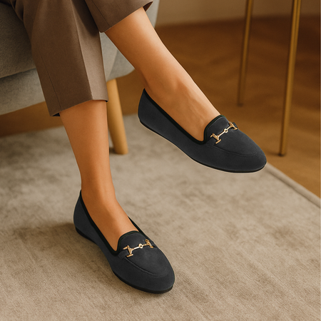 Le Parigine Eleganti Ballerine Donna da Casa, Friulane in Velluto Invernali, Ciabatte Basse e Chiuse, Produzione Artigianale