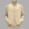 ICON felpa avorio con zip e bande laterali ICUF2W6F025