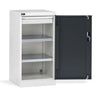 Armadio da officina con 2 piani e 1 cassetto cm. 51,2x55,5x100h