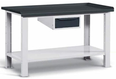 Banco lavoro per officina di metallo con cassetto estraibile cm. 150,7x70,5x85,5h