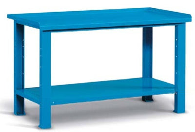 Banco lavoro su piedi fissi in acciaio cm. 200,7x70,5x85,5h