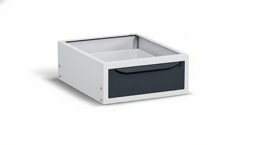 Cassetto di acciaio verniciato per banco da lavoro cm. 50x60,7x21h