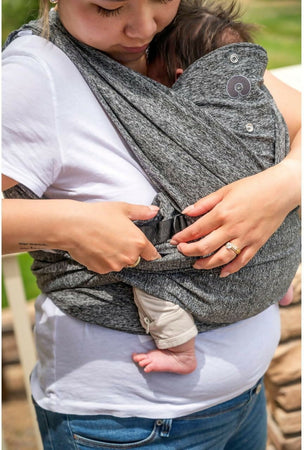 CHICCO Boppy Comfyfit Evolution - Portabebè, Semplice da Indossare e Regolabile, Portabebè Neonato Fronte Mamma Ergonomico con Supporto Testa e Collo, Ampie Fasce Da Annodare, Giromanica Regolabile, 0 Mesi+, colore BLUE blu