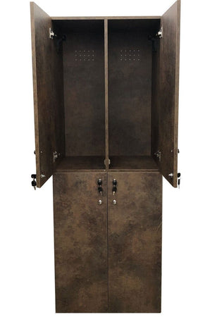 Armadietto spogliatoio in legno a 4 ante battenti cm. 70x47x193/200h