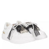 ToscaBlu Donna Sneakers Carol in pelle con fiocchi e perle colore bianco