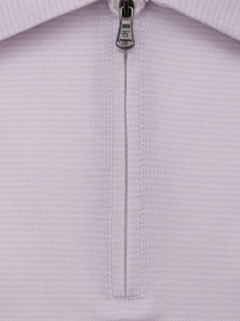 CANALI Polo Canali con zip lilla da uomo