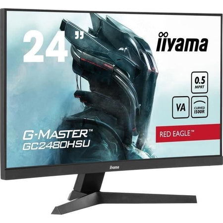 Monitor curvo per PC da gioco - IIYAMA - G-MASTER RED EAGLE GCB2480HSU-B1 - 24 - VA curvo - FHD - 0,5 ms - 180Hz