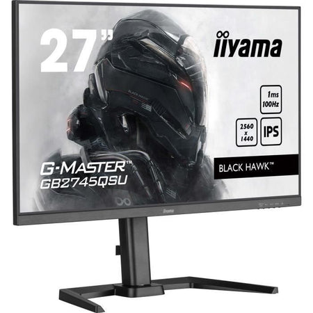 Monitor PC - IIYAMA - GB2745QSU-B2 - 27 QHD - IPS - 100Hz - 1ms - HUB HDMI/DP/USB - Supporto regolabile + perno - Altoparlanti - Nero