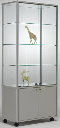 Vetrina con mobile in laminato e 3 ripiani regolabili da casa cm. 78,2x41,7x181h