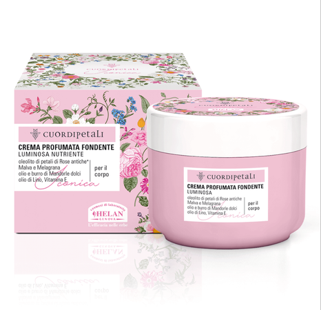 Helan, Cuor di Petali, Iconica, Crema Corpo Profumata Donna, Idratante e Nutriente per la Pelle del Corpo Dopo la Doccia, con Olio di Mandorle Dolci e Vitamina E, 200 ml - Made in Italy