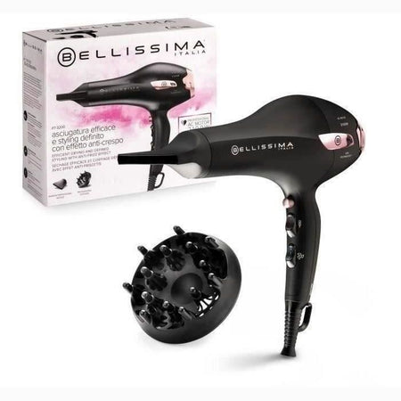 Asciugacapelli - Bellissima - Professional Light Ionic P7 3000 - Concentratore + Diffusore - 3 Temperature di Asciugatura Rapida - 2100W