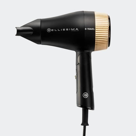 Asciugacapelli - Bellissima - Compatto da Viaggio per Tutti i Tipi di Capelli - Manico Pieghevole - 2 Combinazioni e Custodia da Viaggio - 1400W