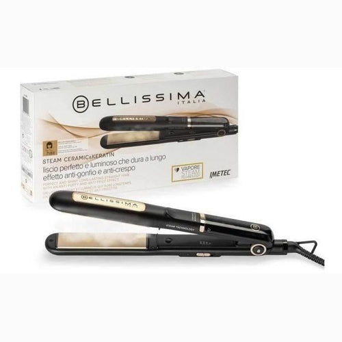Piastra a Vapore - Bellissima - My Pro Steam B28 100 - Protezione e Lucentezza - 3 Temperature - Adatta a Tutti i Tipi di Capelli