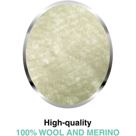 Coprimaterasso Riscaldato - Imetec - 2 Posti 100% Lana e Merino, 150 x 160 cm - Riscaldamento Rapido 6 Temperature Temperatura Costante