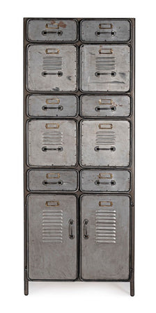 Cassettiera "Store" per interno, con 2 Ante-10 Cassetti, 71 x 38.5 x 176 cm