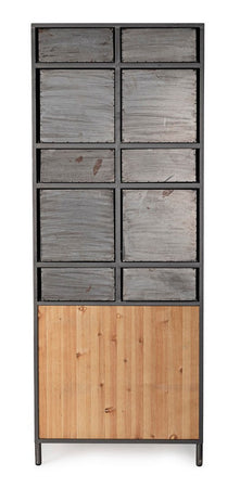 Cassettiera "Store" per interno, con 2 Ante-10 Cassetti, 71 x 38.5 x 176 cm
