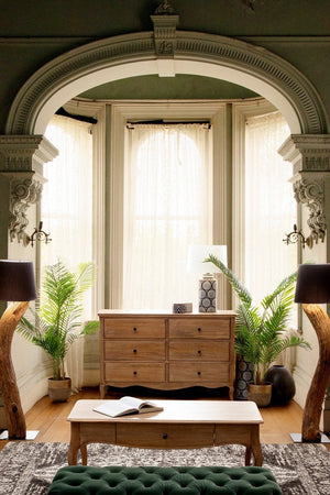 Cassettiera "Domitille" per interno, con 6 Cassetti, 132 x 48 x 86 cm