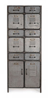 Cassettiera Store per interno, con 2 Ante-10 Cassetti, 71 x 38.5 x 176 cm