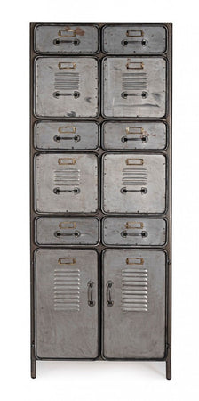 Cassettiera "Store" per interno, con 2 Ante-10 Cassetti, 71 x 38.5 x 176 cm