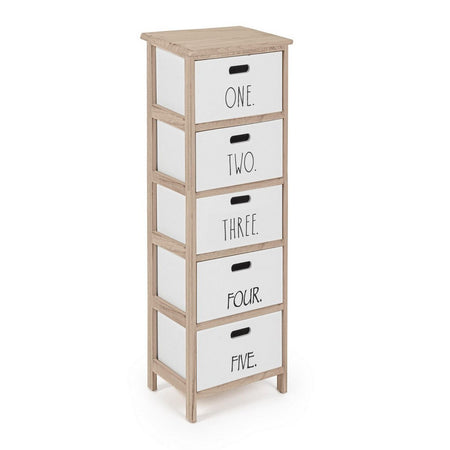 Cassettiera "Numbers" per interno, con 5 Cassetti, 29 x 35 x 101 cm