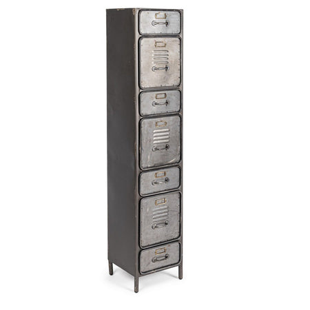 Cassettiera "Store" per interno, con 2 Ante-10 Cassetti, 71 x 38.5 x 176 cm