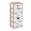 Cassettiera Numbers per interno, con 5 Cassetti, 29 x 35 x 101 cm