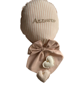Fiocco nascita in cotone personalizzabile fatto a mano 35 x h 40 cm "Made in Italy"