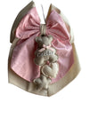 Fiocco nascita in cotone personalizzabile fatto a mano 35 x h 40 cm Made in Italy