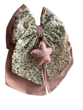 Fiocco nascita in cotone personalizzabile fatto a mano 35 x h 40 cm "Made in Italy"