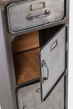 Cassettiera "Store" per interno, con 2 Ante-10 Cassetti, 71 x 38.5 x 176 cm