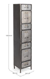 Cassettiera Store per interno, con 2 Ante-10 Cassetti, 71 x 38.5 x 176 cm