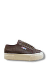 Superga 2740 Platform scarpe Donna Sneakers in Raffia Brown Coffee S41518W 662