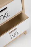 Cassettiera Numbers per interno, con 5 Cassetti, 29 x 35 x 101 cm