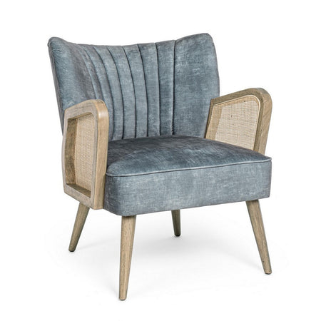 Poltrona "Virna" per interno, Struttura In Legno Di Pino E Compensato 64 x 71 x 79h cm