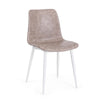 Sedia Kyra con gambe in acciaio verniciato a polvere epossidica, per arredo interno 44 x 50 x h 80 cm