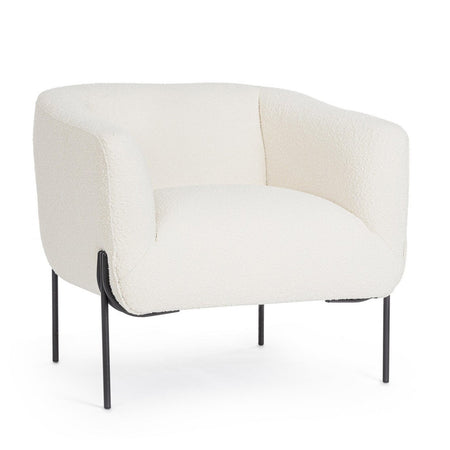 Poltrona "Claudine" per interno, Struttura In Legno Compensato, Gambe In Acciaio Verniciato A Polvere Epossidica 78 x 74 x 73h cm
