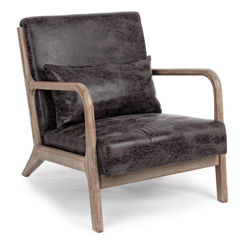 Poltrona Ancilla per interno, Struttura In Rubber Wood 66 x 85 x 74h cm