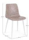 Sedia Kyra con gambe in acciaio verniciato a polvere epossidica, per arredo interno 44 x 50 x h 80 cm