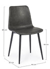 Sedia Kyra con gambe in acciaio verniciato a polvere epossidica, per arredo interno 44 x 50 x h 80 cm