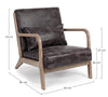 Poltrona Ancilla per interno, Struttura In Rubber Wood 66 x 85 x 74h cm